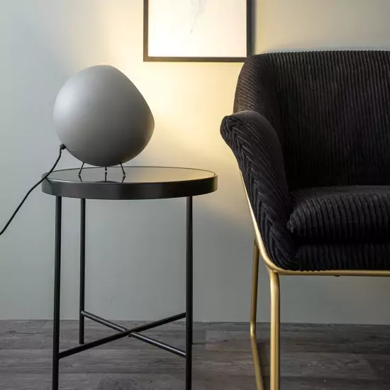 Sada 2 ks: Matná šedá stolní lampa XL Bell