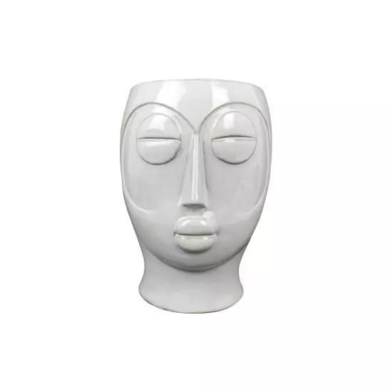 Sada 3 ks – Bílý květináč Mask
