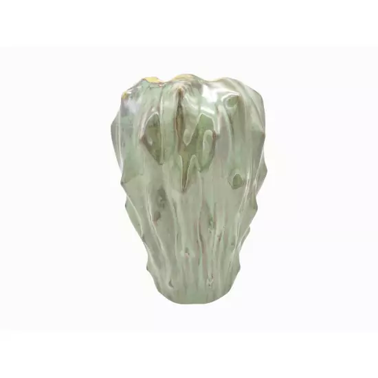 Sada 2 ks – Zelená keramická váza Flora