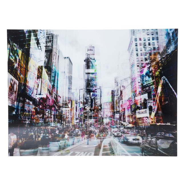 Obraz na skle Times Square Move 120×160 cm