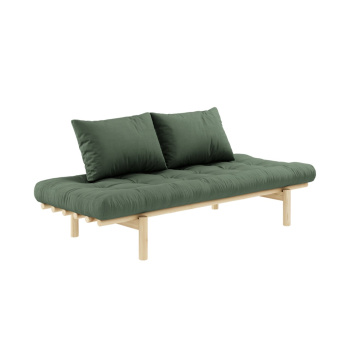 Pohovka Pace Daybed – Clear lacquered/Olive Green