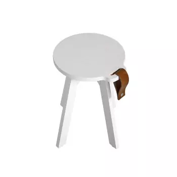 Odkládací stolek z borovicového dřeva Country – White