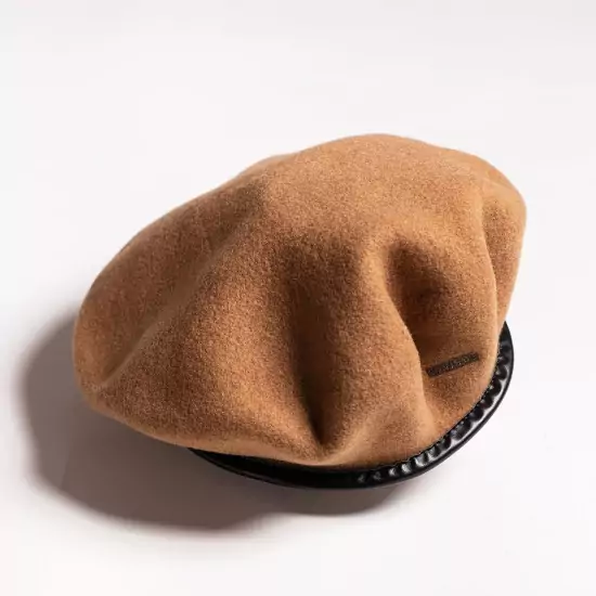 Hnědý vlněný baret Monty Wool Beret