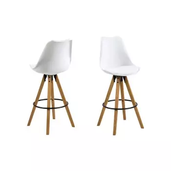 Sada 2 ks − Barová židle Dima – bílá