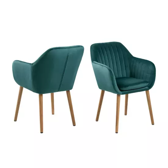 Židle s opěrkou Emilia – zelená