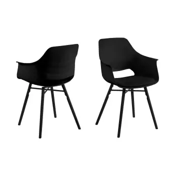Židle s opěrkou Ramona – černá