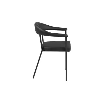 Židle s opěrkou Ava – černá