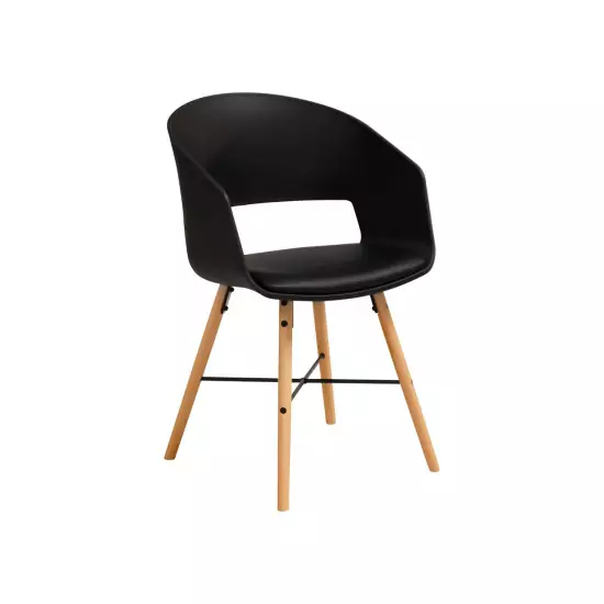Židle s opěrkou Luna – černá