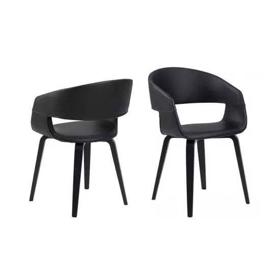 Židle s opěrkou Nova – černá