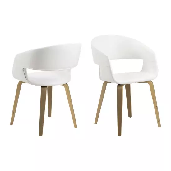 Židle s opěrkou Nova – bílá