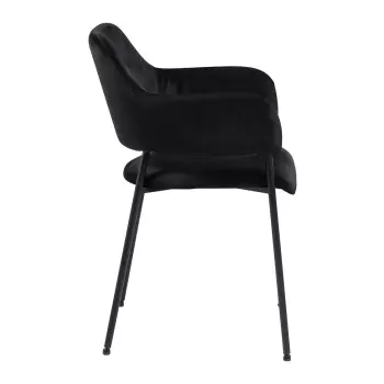 Židle s opěrkou Lima – černá