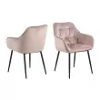 Židle s opěrkou Brooke – růžová