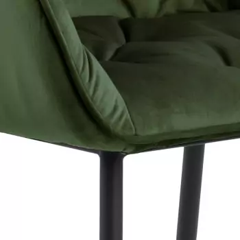 Židle s opěrkou Brooke – zelená