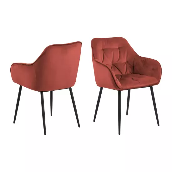 Židle s opěrkou Brooke – červená