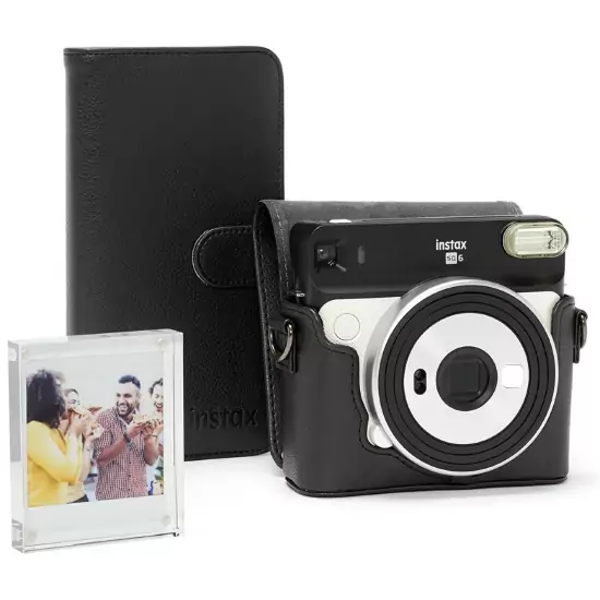 Černý obal na Instax SQ6 + fotoalbum + rámeček