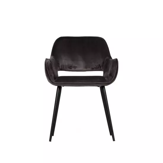 Sametová židle Jelle – sada 2 ks