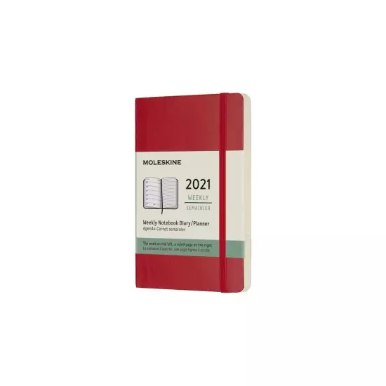 Plánovací zápisník 2021 měkký – červený
