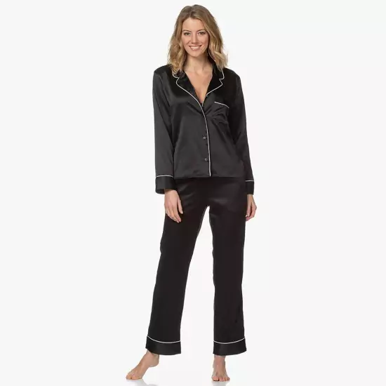 Černý pyžamový set L/S Pant Set Premium Gift Set Fashion