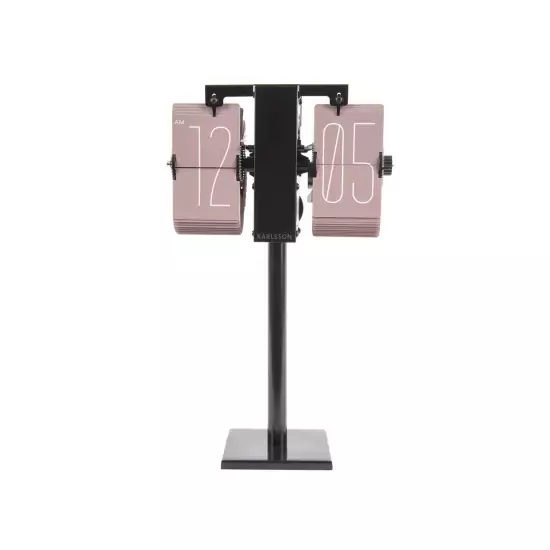 Růžové stolní hodiny Flip – No Case Mini