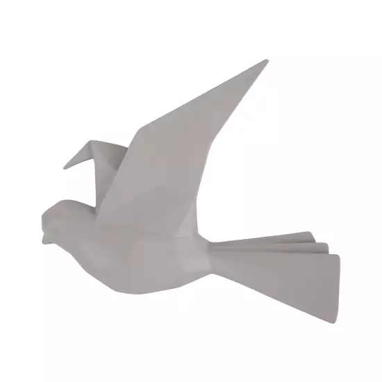 Nástěnný věšák Origami Bird – šedá