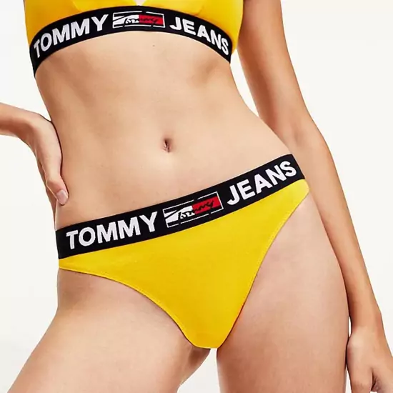 Žlutá tanga Thong Tommy Jeans
