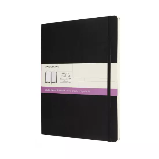 Zápisník měkký černý XL