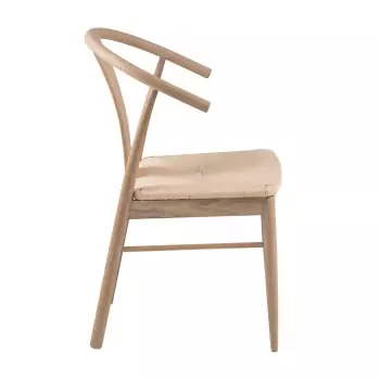 Židle s opěrkou Janik − béžová