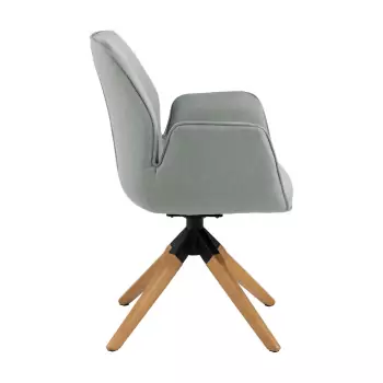 Židle s opěrkou Aura − šedá