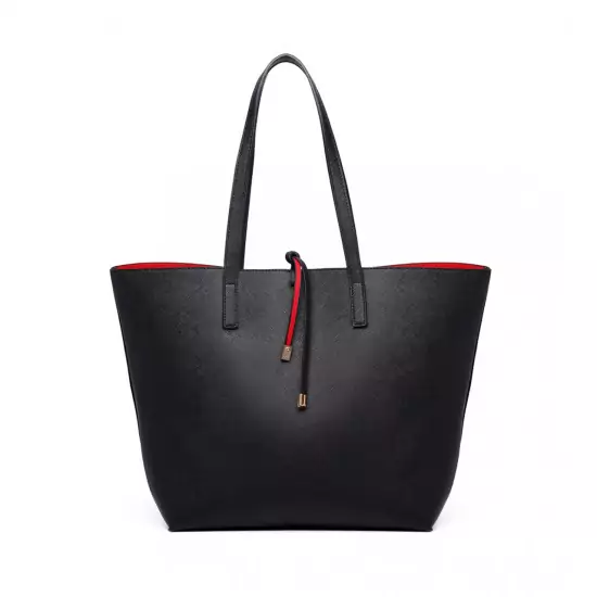 Černá kabelka Reversible Contrast Shopper Tote Bag
