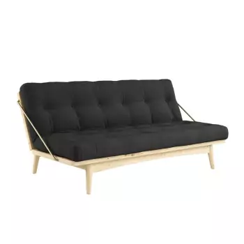 Pohovka Folk Sofa Bed – Clear lacquered/Dark Grey