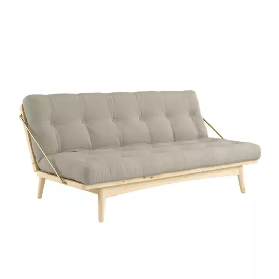 Pohovka Folk Sofa Bed – Clear lacquered/Linen