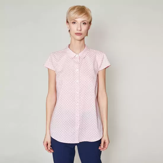 Růžová košile s puntíky Pelin
