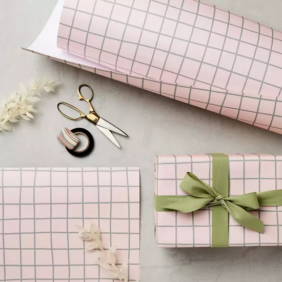 Luxusní balící papír Pink Grid