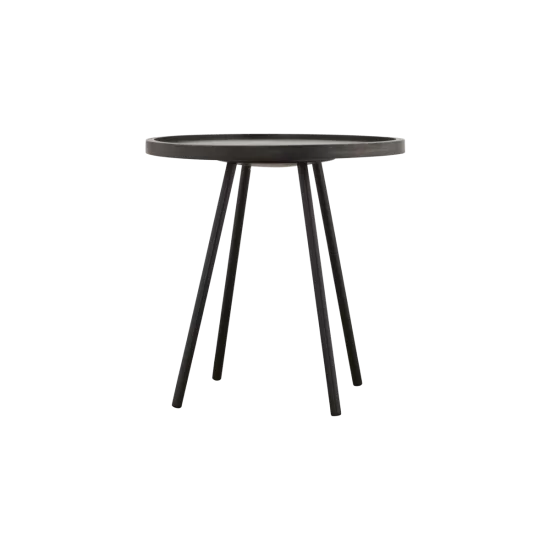 Hnědý kulatý stolek Juco Ø50x50 cm – 2. jakost