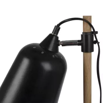 Stolní lampa Wood-like – černá