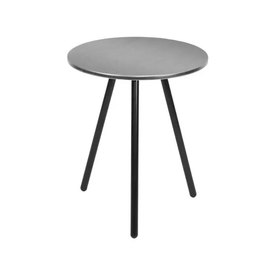 Příruční stolek Disc – stříbrný