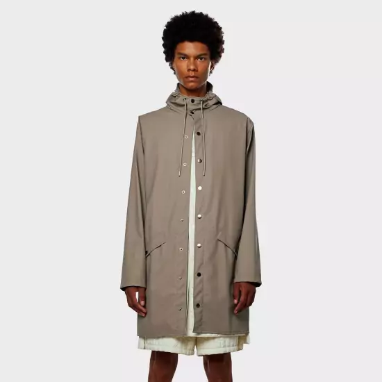 Světle hnědý voděodolný kabát Long Jacket