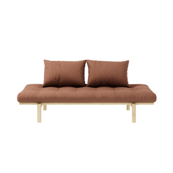 Pohovka Pace Daybed – Clear lacquered/Clay brown