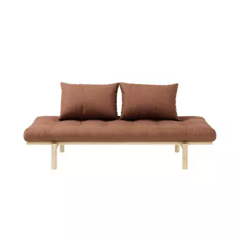 Pohovka Pace Daybed – Clear lacquered/Clay brown
