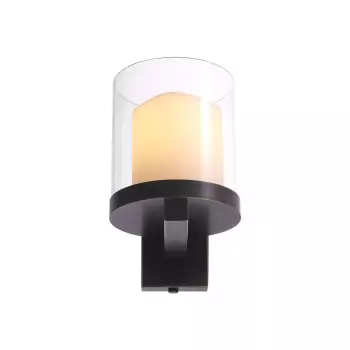 Černá nástěnná lampa Donovan